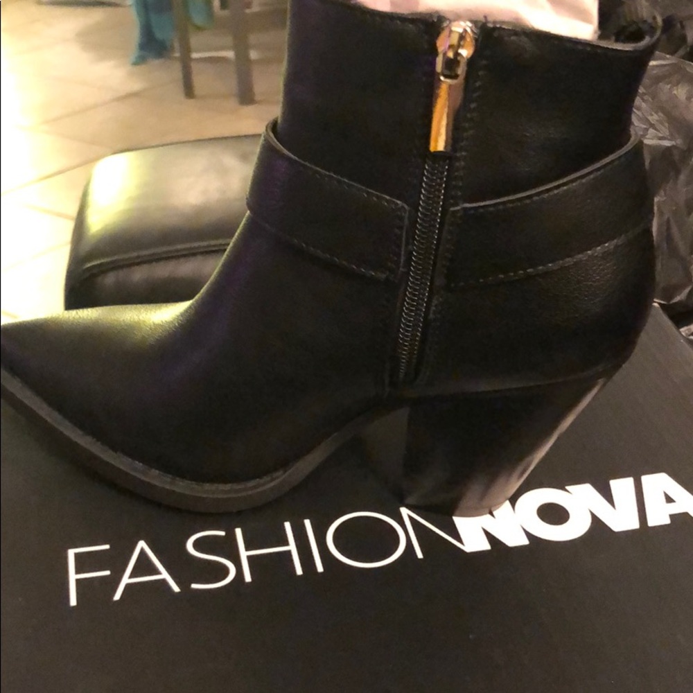 Brand new Fashion Nova Saddle Up Booties. - Picture 2 of 3